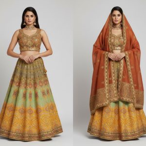 Printed Lehnga with handwork with Choli